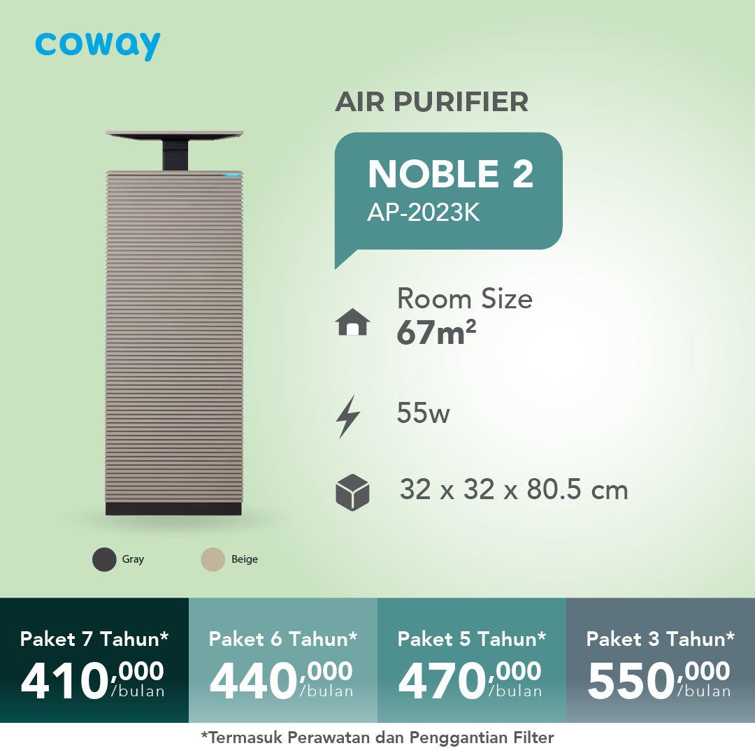 Coway Noble – Pembersih Udara Premium untuk Ruang Keluarga