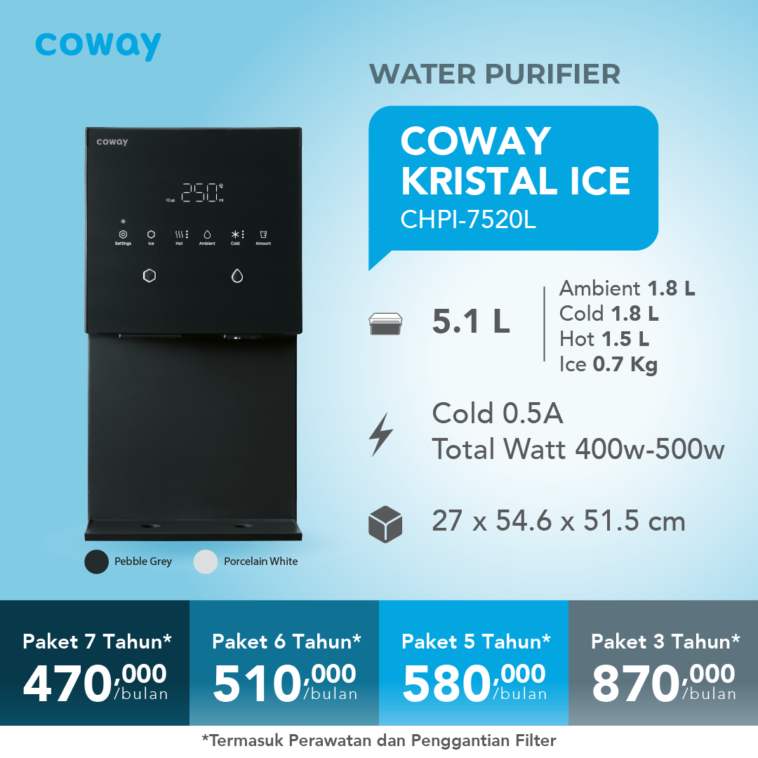 Coway Kristal Ice – Air Minum Dingin & Sehat Setiap Saat